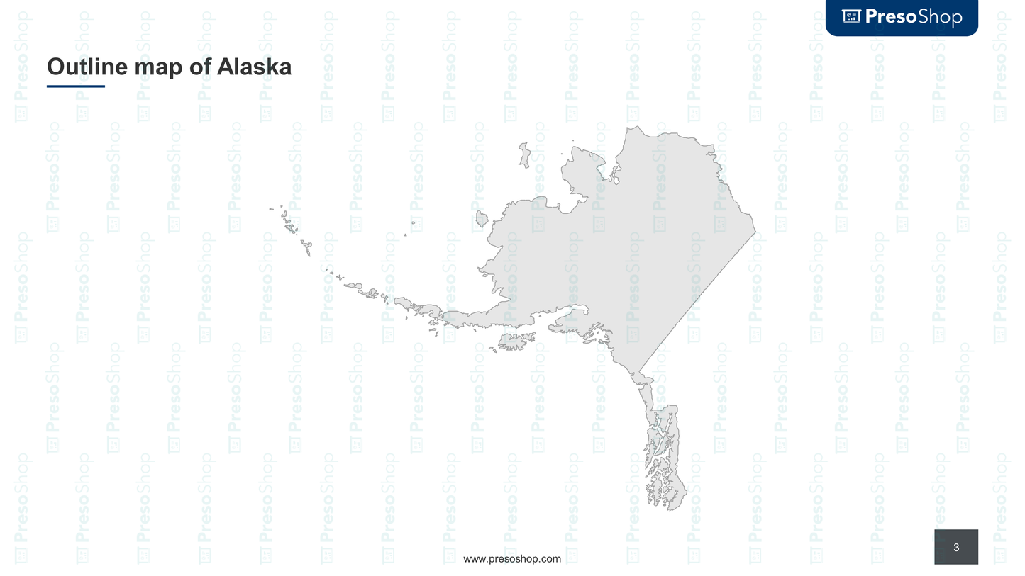 Outline map of Alaska