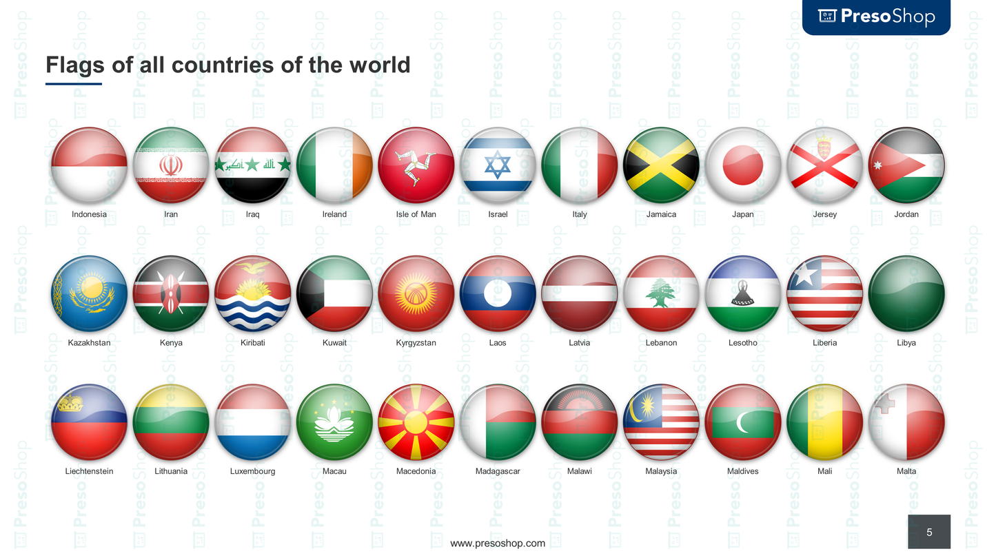 download flags of countries in circular shape